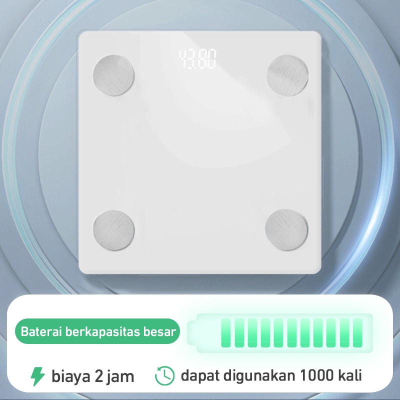 Kaikki Timbangan Badan Digital Type-C/timbangan digital 180KG / Layar LED digital white