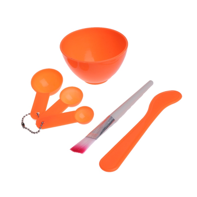 Zzz Set Peralatan Sikat Sendok Pengukur Mangkok DIY Homemade Warna Pink Untuk Perawatan Wanita