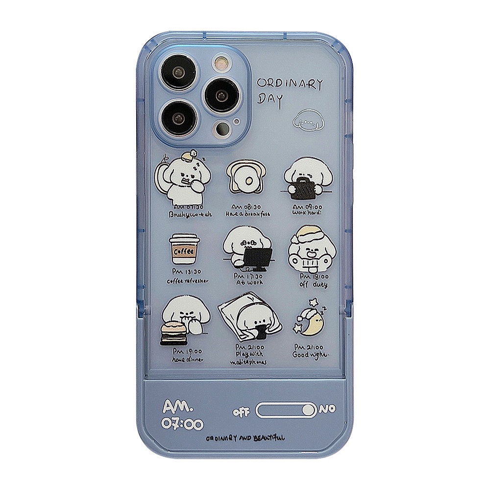 Ins Casing iPhone 14 14pro 14Plus 14prm 13 13pro 13pro 13prm 11 6splus 7Plus 8Plus Xr XS 13 12pro Max Motif Anak Anjing
