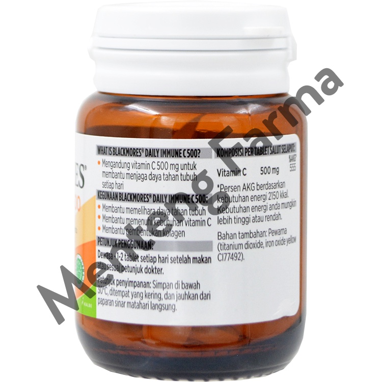 Blackmores Daily Immune C 500 30 Tablet - Vitamin C Peningkat Daya Tahan Tubuh