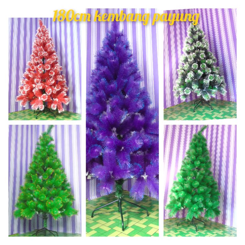 pohon natal salju tebal 180cm
