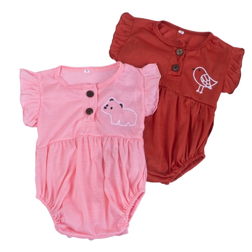 ZASKIYA - Ruffle Romper Baby Jumper Bayi Perempuan Animal Edition 0-2 thn