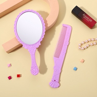 Amy'sDiary KACA DAN SISIR SET CERMIN MAKE UP SET cermin mini set sisir  kaca gagang kecil  kaca make up