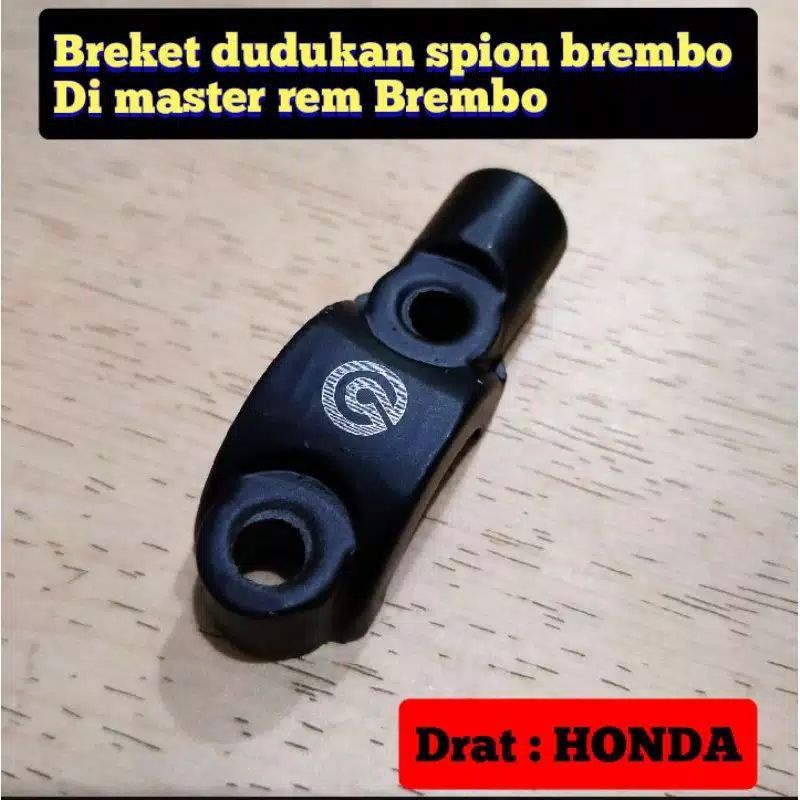 X345 | SEPASANG Breket Dudukan Spion Drat Honda Warna Hitam Bisa Di Pasang Kiri Atau Kanan