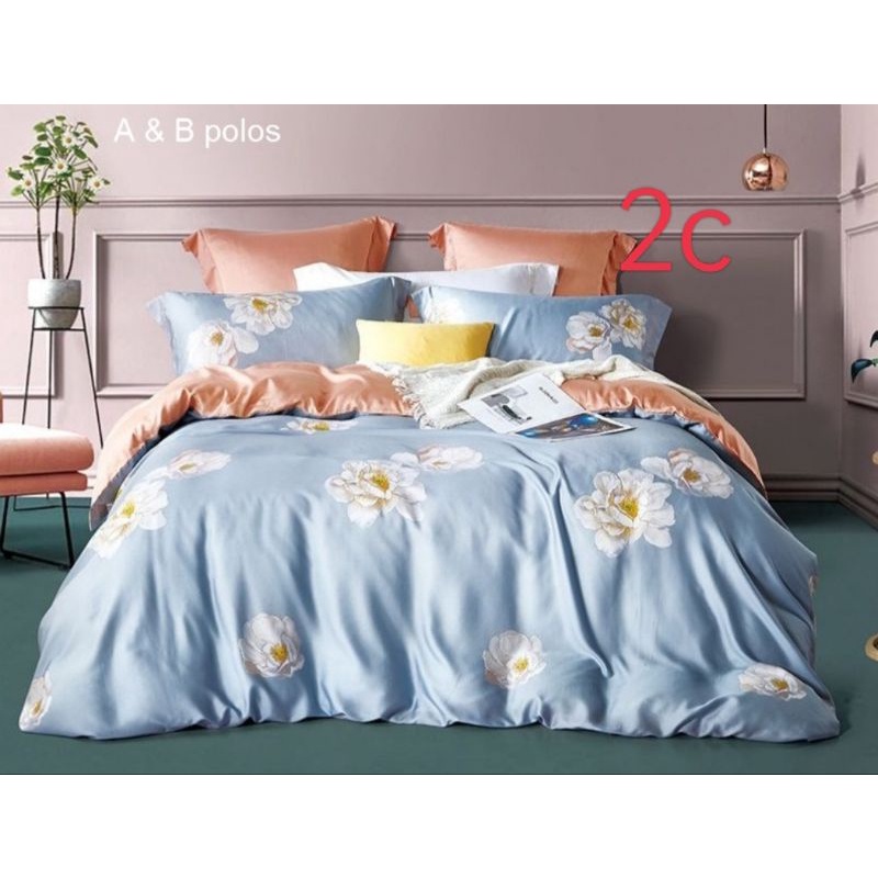 (2)BYAK MOTIF!SPREI SUTRA ORGANIK SERAT BAMBOO ORIGINAL SUTRA ASLI