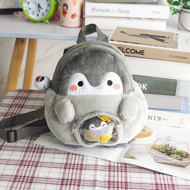 ▽Sera impor energi Jepang penguin boneka mewah ransel gadis mahasiswa kartun kasual tas kecil lucu tas sekolah