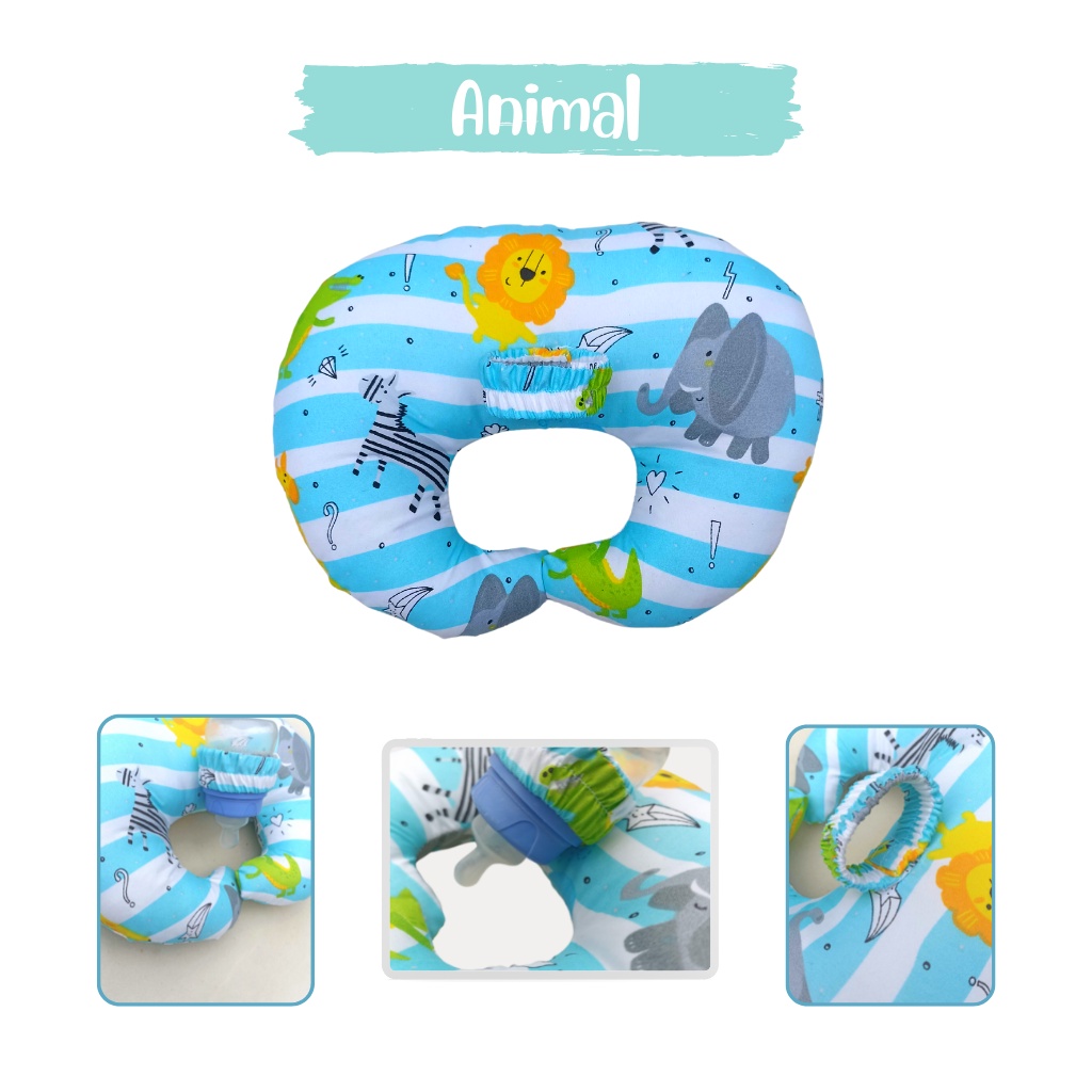 Bantal Dot Bayi Variasi Animal | Bantal Dot | Bantal Susu Anti Pegal | Bantal Dot Susu Bayi | Baby Bottle Holder