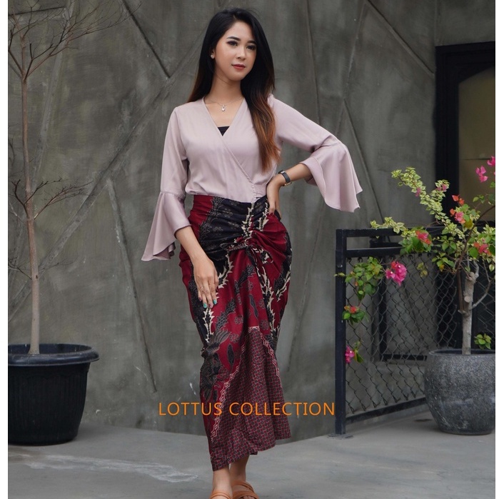 Rok Serut Batik Bawahan Kebaya Modern Rok Lilit Batik