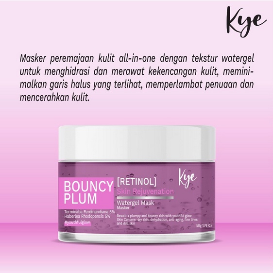 KYE WATERGEL MASK BOUNCY PLUM - 50G