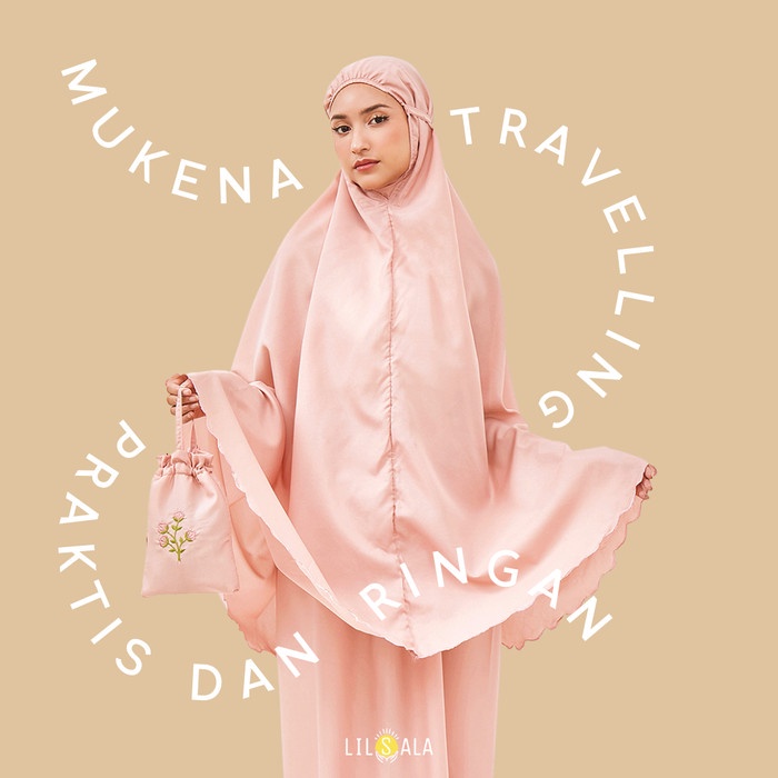 [INAYA] MUKENA TRAVEL 2IN1 TRAVELING DEWASA MURAH CANTIK POUCH JINJING BORDIR BUNGA