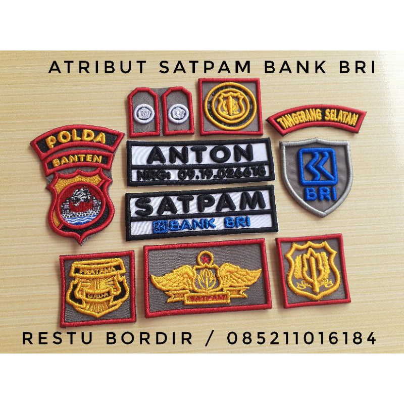 Atribut satpam bordir timbul