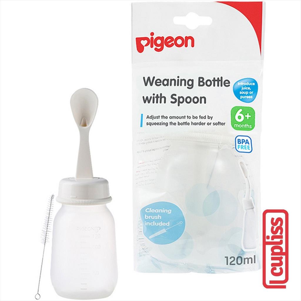Jual PIGEON Food Feeder 120ml Weaning Bottle 120 ml Botol Sendok
