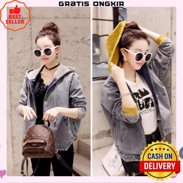 Jaket Jeans Wanita Polos Jacket Denim Levis Cewek Premium Import Cn380 Jaket Jeans Cakar Suzzie Vict