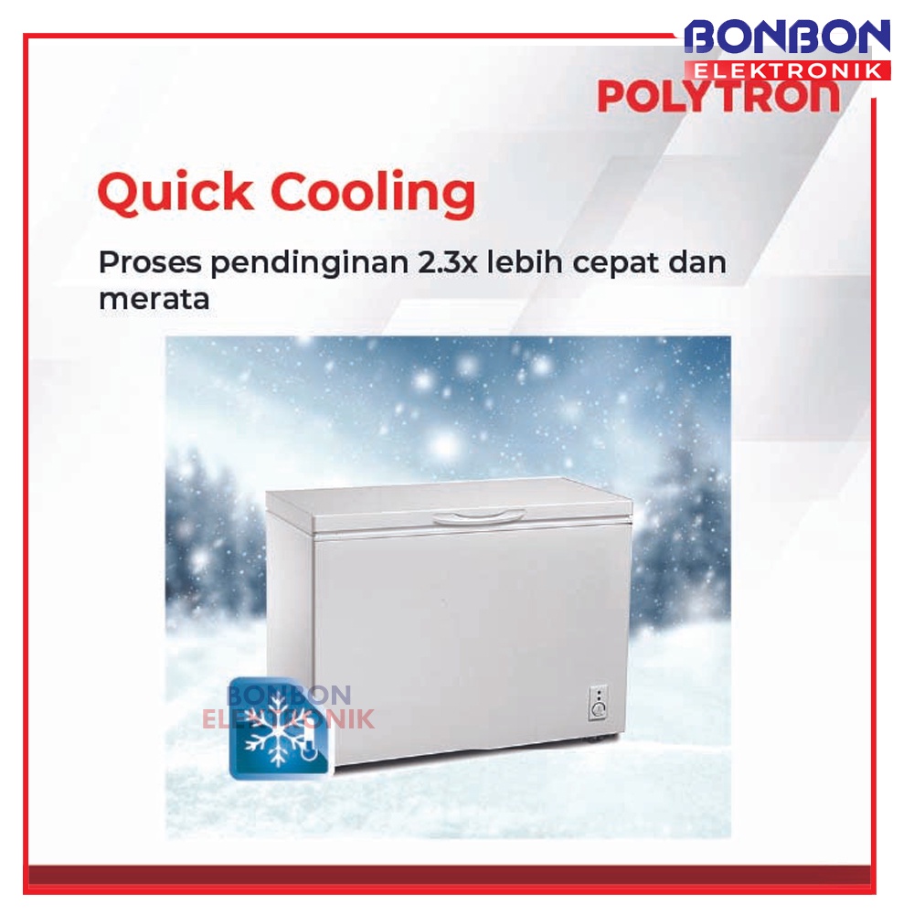 POLYTRON Chest Freezer 200 Liter PCF 218 / PCF218 200L