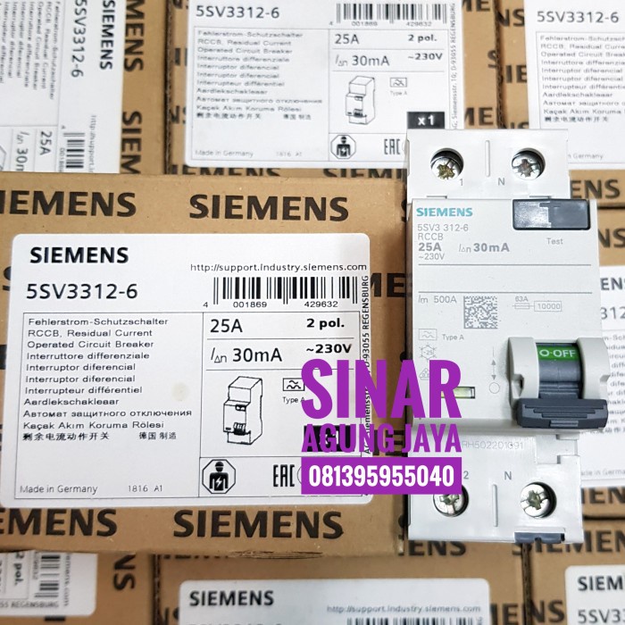 Rccb/Elcb Siemens 2Pole 25A 30Ma Elcb 2P 25A Sale