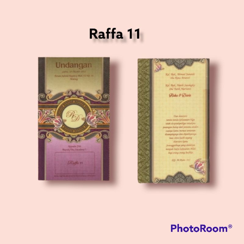 RAFFA 11 | Blangko Undangan Pernikahan | Undangan Pernikahan | Kartu Undangan Nikah | Kartu Undangan