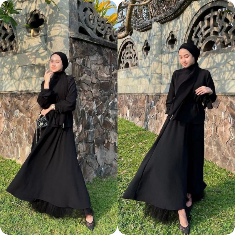 ROK PANJANG WANITA MODEL PAYUNG ROK POLOS BAHAN WOLFIS BAWAHAN MUSLIMAH ROK PLISKET PLISIR