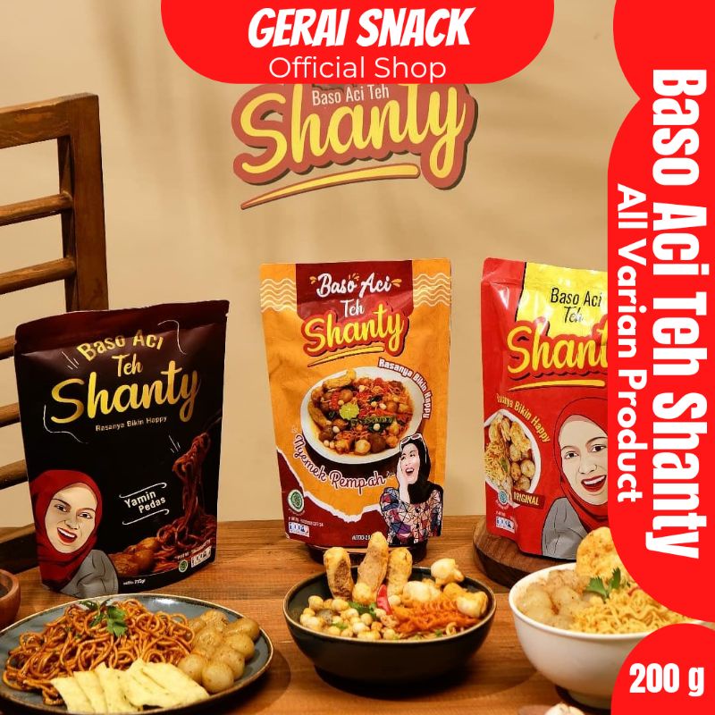 Baso Aci Teh Shanty - Aneka Baso Aci All Varian Teh Shanty Premium Asli Khas Garut