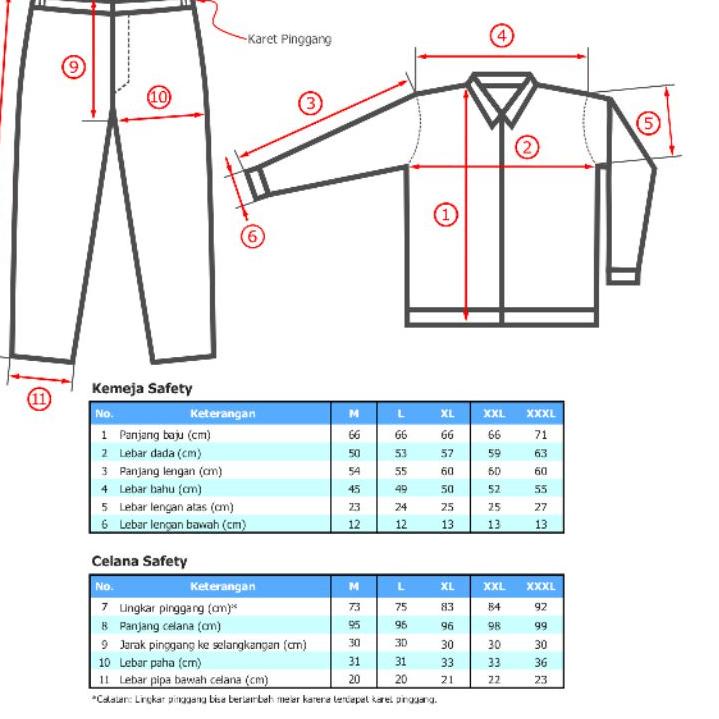 Harga Spesial BAJU & CELANA SAFETY KATELPAK WERPAK KEMEJA SERAGAM SAFETY KERJA TEHNIK LAPANGAN BAJU 