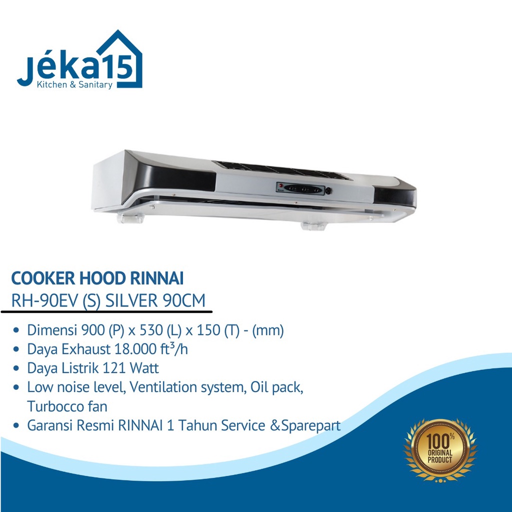 COOKER HOOD RINNAI | PENGHISAP ASAP | RINNAI RH 90EV (G)/(S)