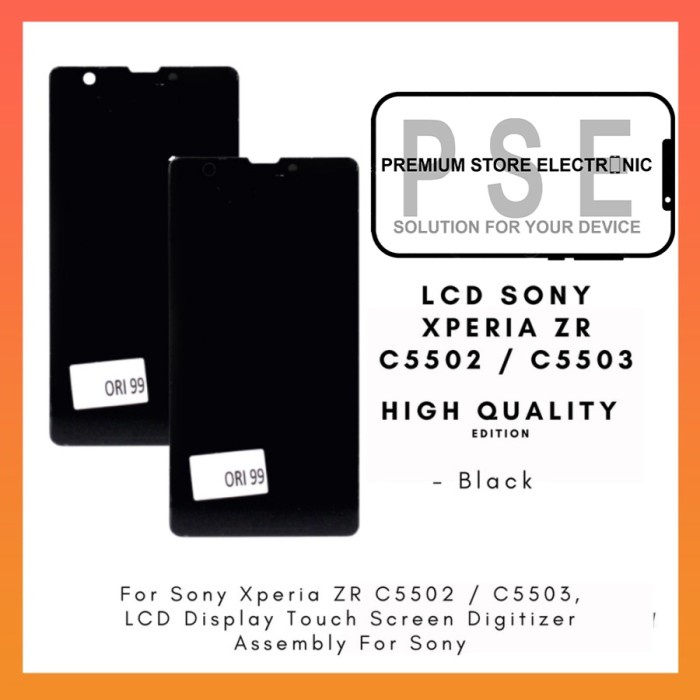 LCD Xperia ZR C5502 C5503 ORIGINAL Fullset Touchscreen Garansi