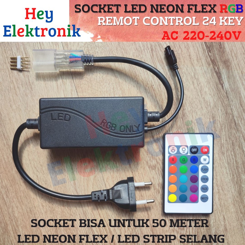 Socket Remote Control 24key Lampu Led Neon FLex RGB 5050