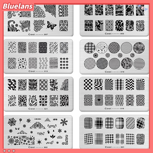 Bluelans Plat Stempel Cetakan Gambar Nail Art Manicure DIY