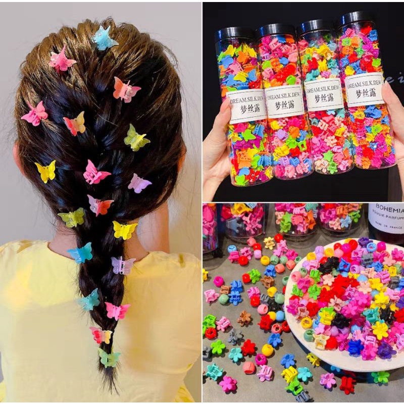 [40pcs] Jepit Rambut Anak Doff Mini Karakter Set isi 40pcs Jepitan Poni Rambut Jepit Kutu Doff Baby Hair Clips