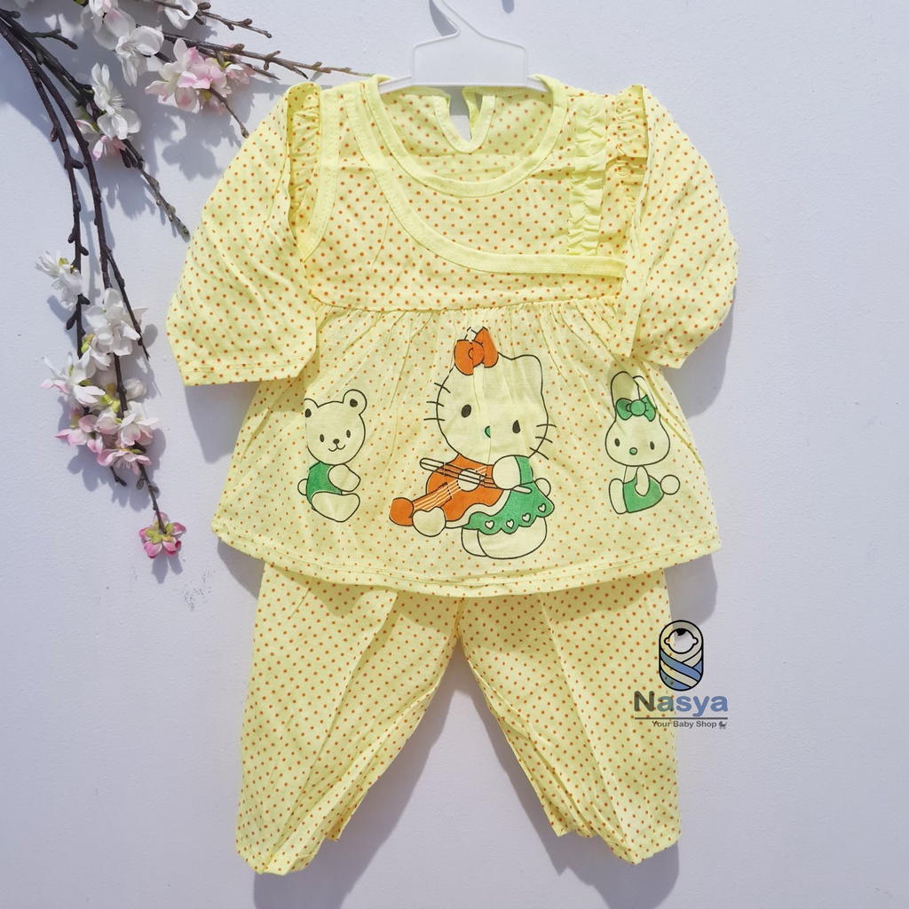 [N-060] Setelan Baju Panjang Bayi piyama bayi (3-6 bulan)