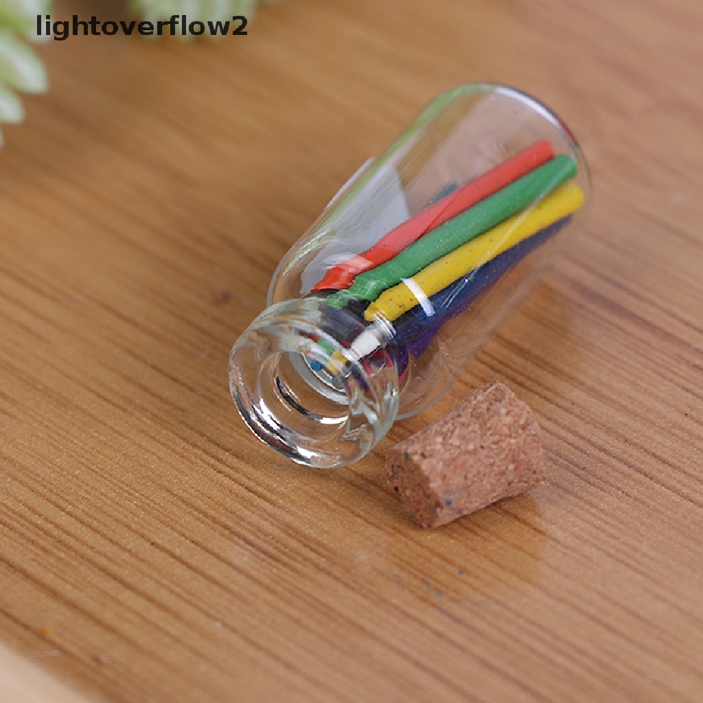 (lightoverflow2) Mainan Miniatur Krayon Kaleng Minuman Skala 1: 12 Untuk Aksesoris Rumah Boneka