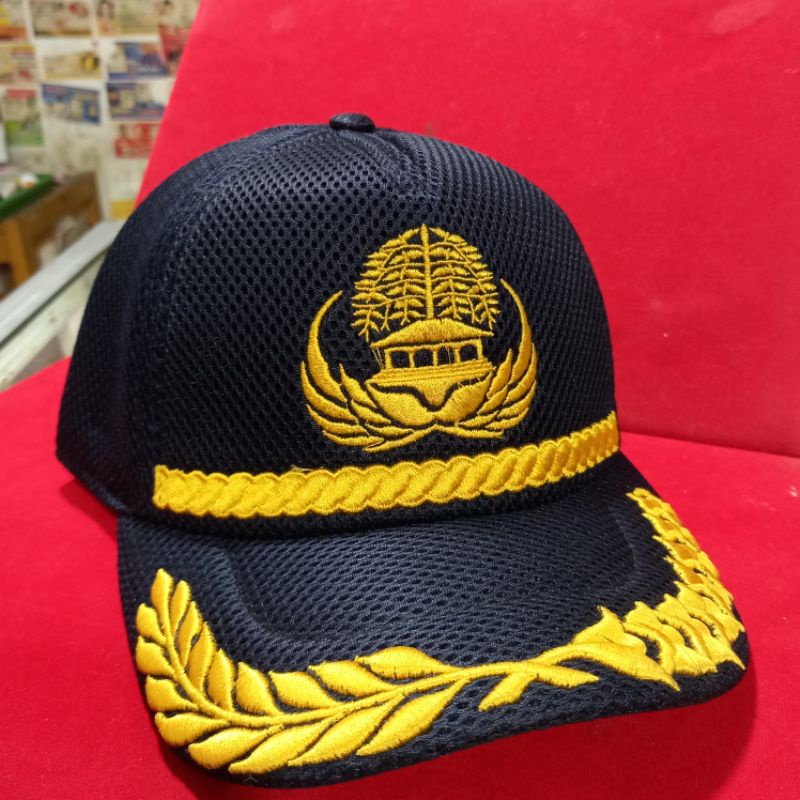 topi korpri jaring / topi pns asn bordir