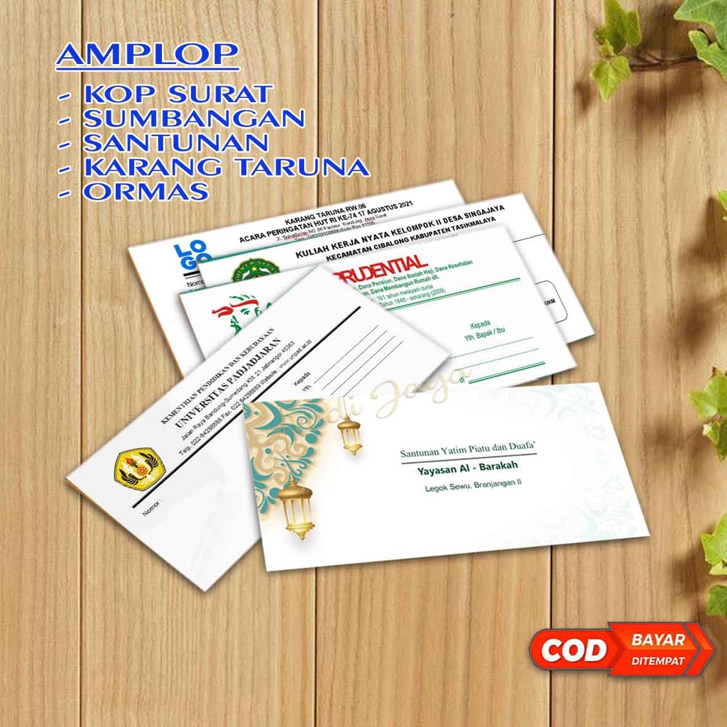 

Amplop Custom Kop Surat I Amplop Kondangan 1 hari selesai sudah berperekat bisa COD