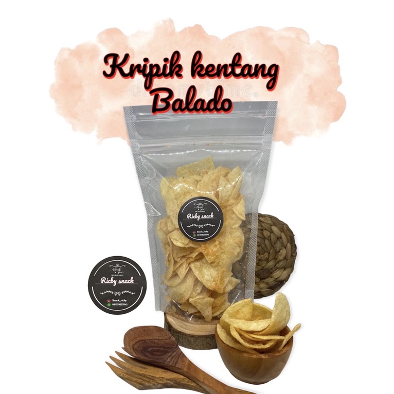 

Kripik kentang balado/Cemilan kentang/Snack kentang