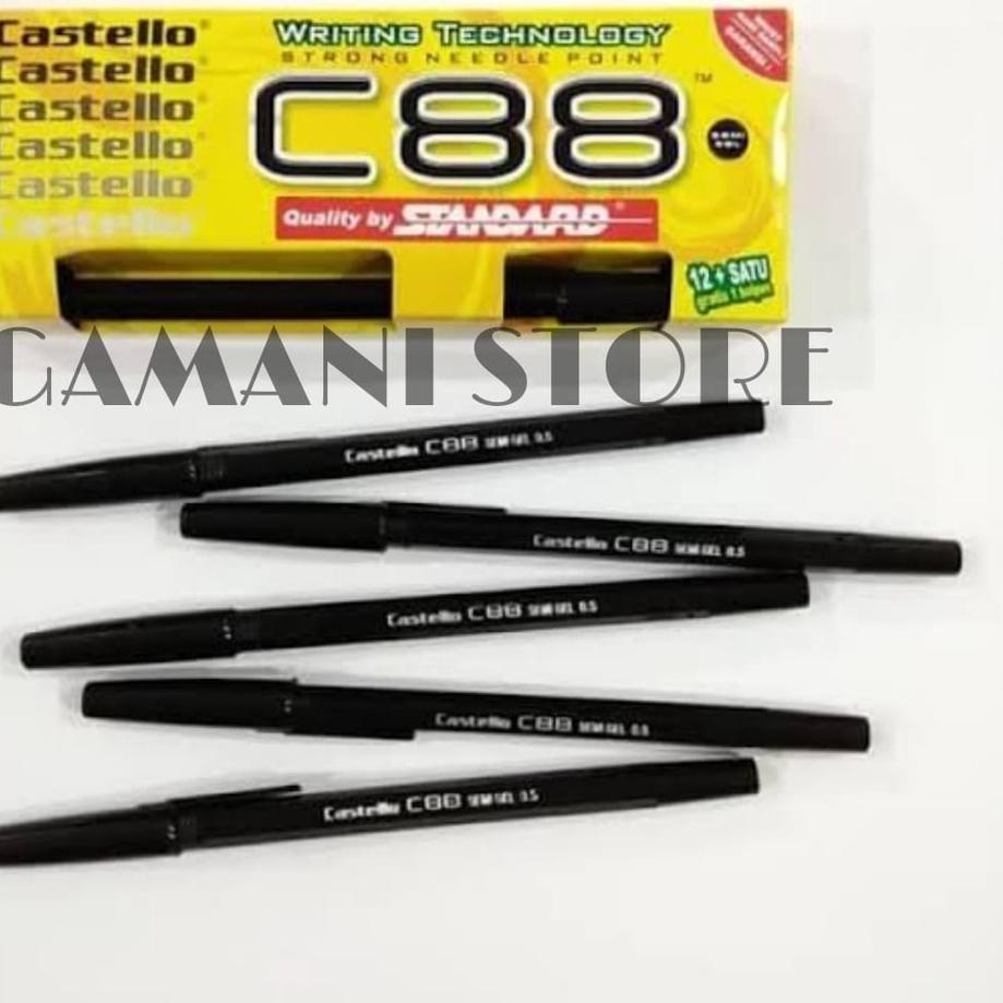 

ARTEe3E8--GAMANI STORE - Standard Castello C88 Pulpen Semi Gel 0.5 - Hitam