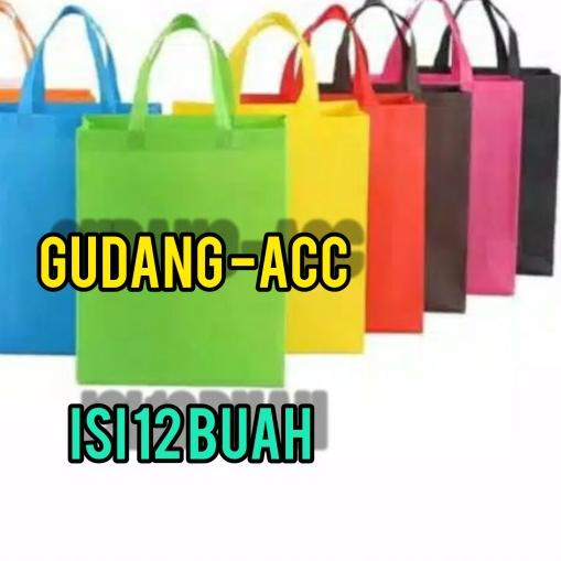 

Tas Spunbond Handle uk 25x35x8 / Goodie Bag / Tas Kain Polos - Biru, 25x35
