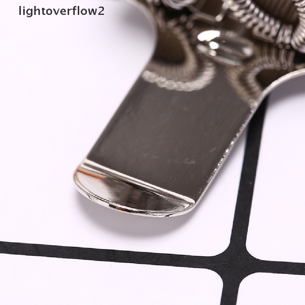 (lightoverflow2) Holder Pulpen 2 Lubang Bahan metal Warna silver Dengan Klip Saku Untuk Seragam Dokter / Perawat