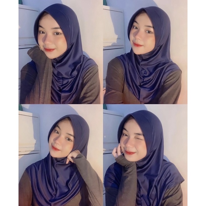 𝐁𝐘 𝐀𝐃𝐈𝐍𝐃𝐀 Bergo Hamidah Bergo Jersey Menutup Dada / Hijab Instan Pet