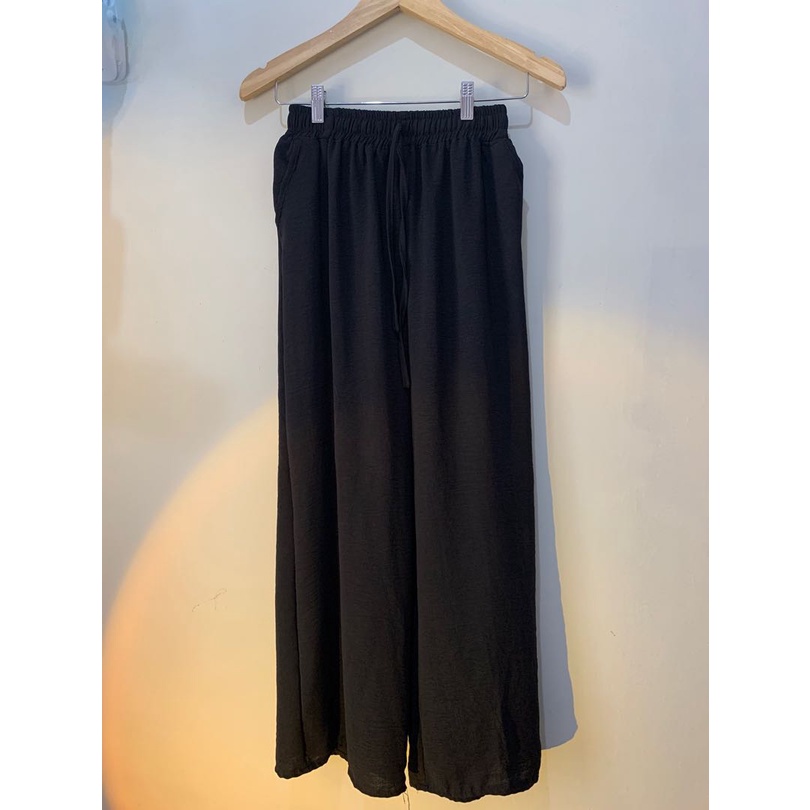 HIGHWAIST LOOSE PANTS KULOT CRINCLE AIRFLOW