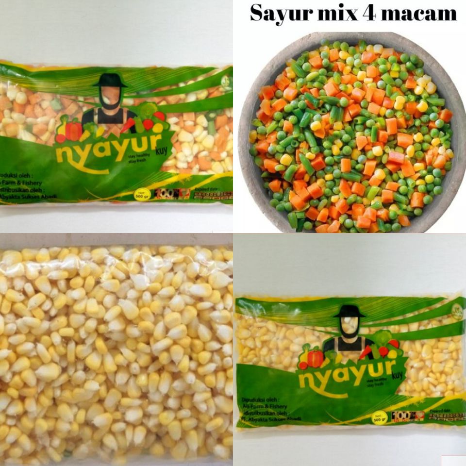NYAYUR JAGUNG PIPIL & MIXED VEGETABLES 500gr - JAGUNG MANIS PIPIL / MIX VEGETABLES / JAGUNG MANIS / 