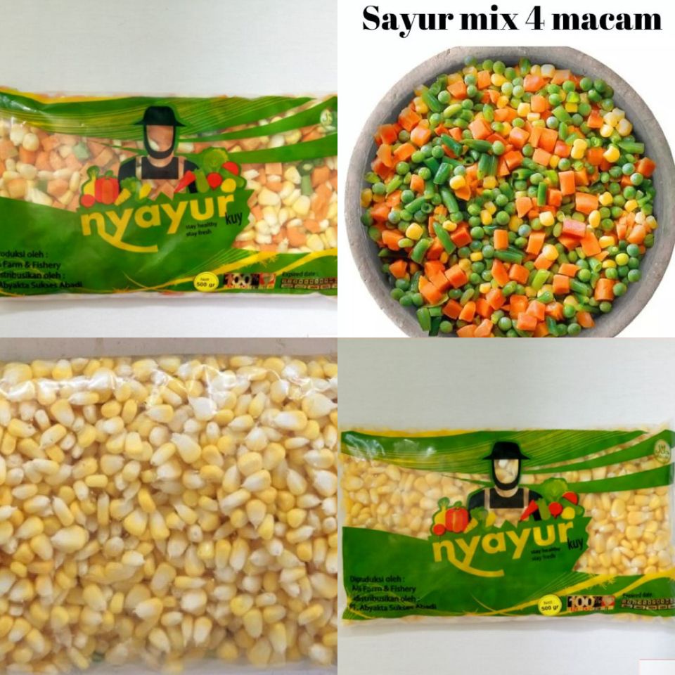 Jual NYAYUR JAGUNG PIPIL & MIXED VEGETABLES 500gr - JAGUNG MANIS PIPIL ...