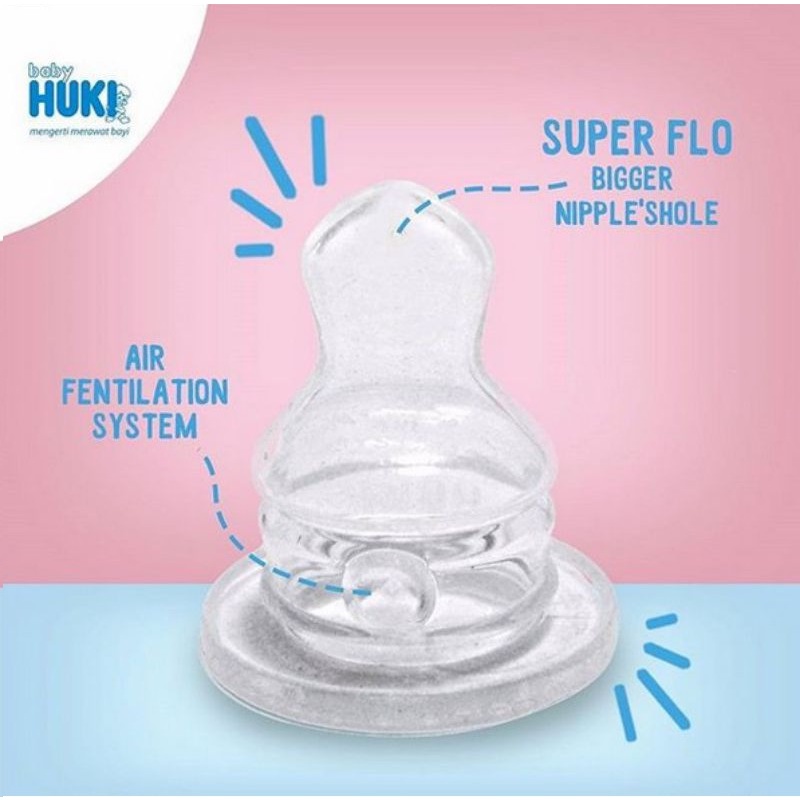 Huki Dot Orthodontic Silicone Nipple Super Flo M C0248 / Nipple Dot