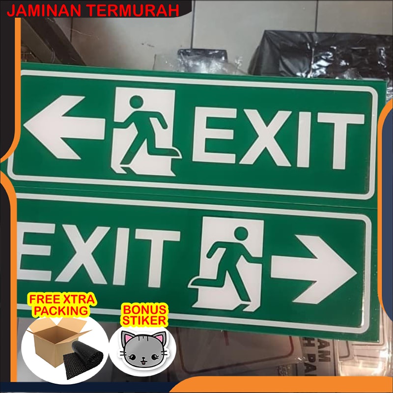 

Grosir AKRILIK ACRYLIC EXIT 30X10CM STICKER RAMBU K3 STIKER Keren