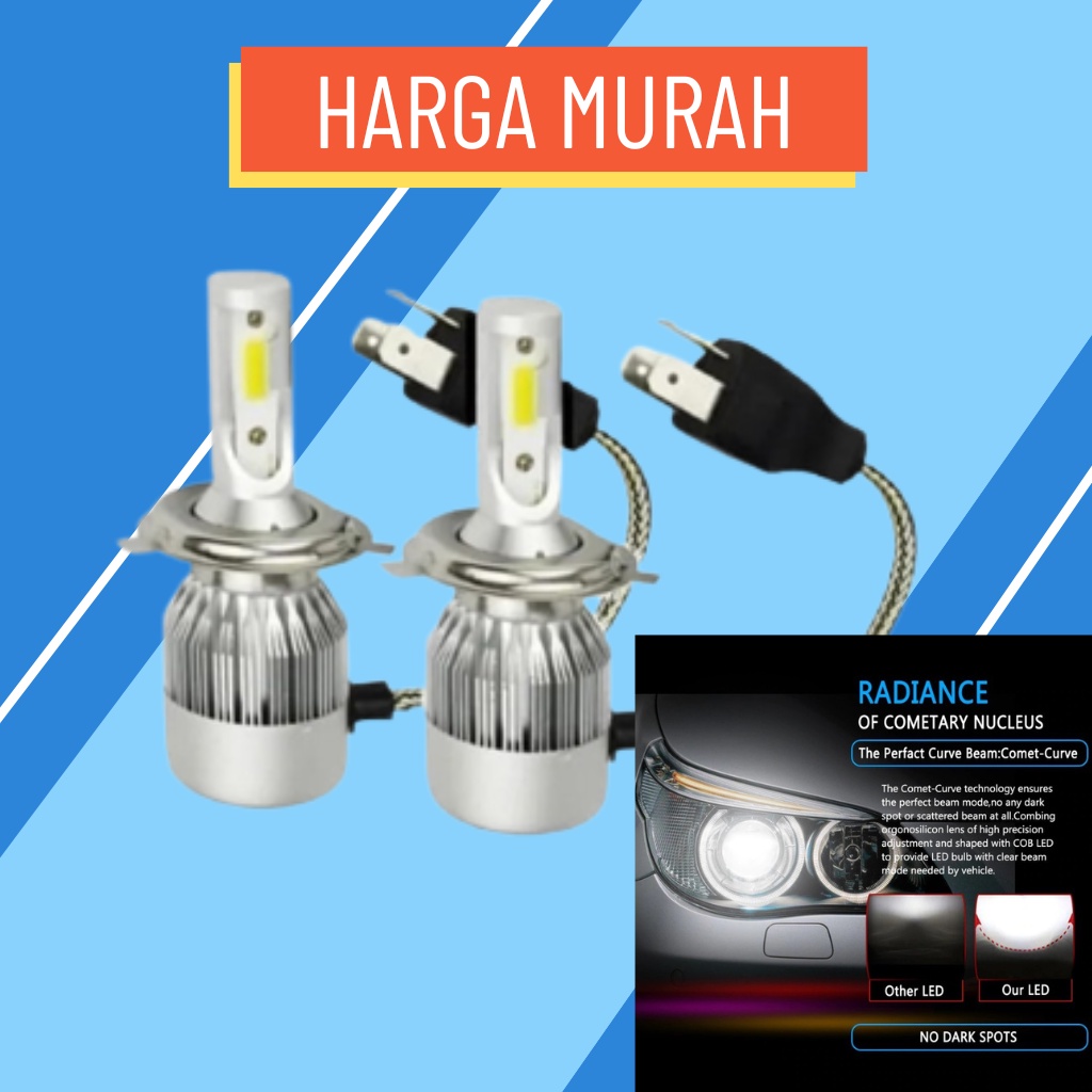 Bohlam Lampu Mobil Led C6H4 Car Headlight Headlamp C6 H4
