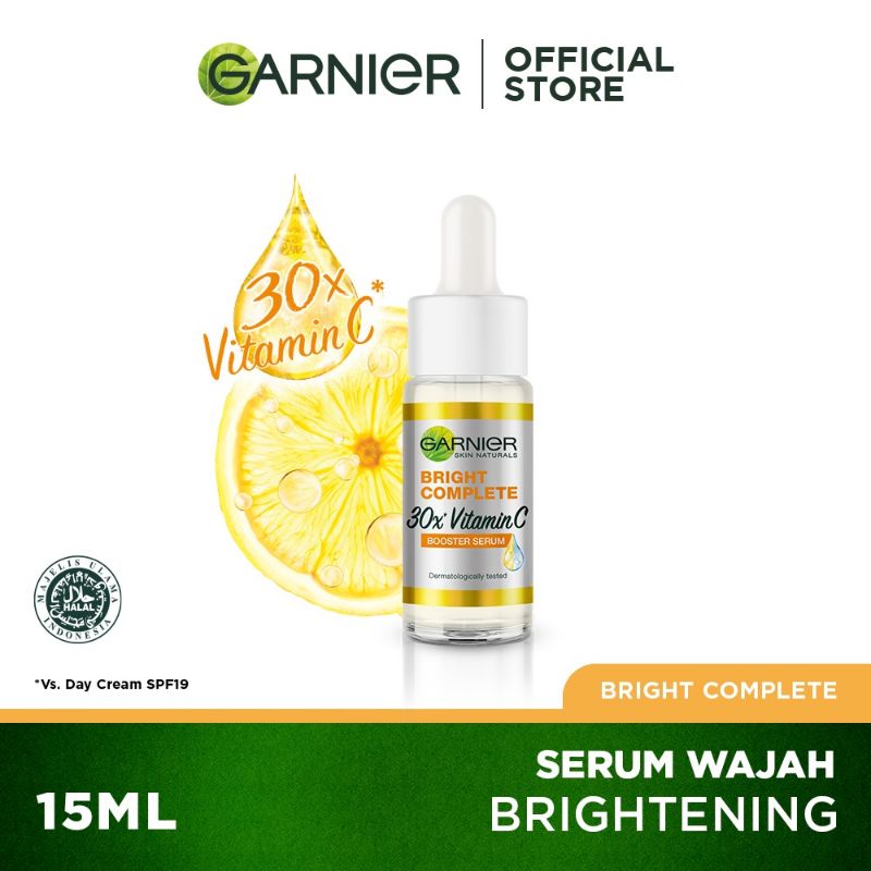 Garnier Light Complete Vitamin C 30x Booster Serum 15ml | Garnier Sakura White Hyaluron 30x Booster 15ml