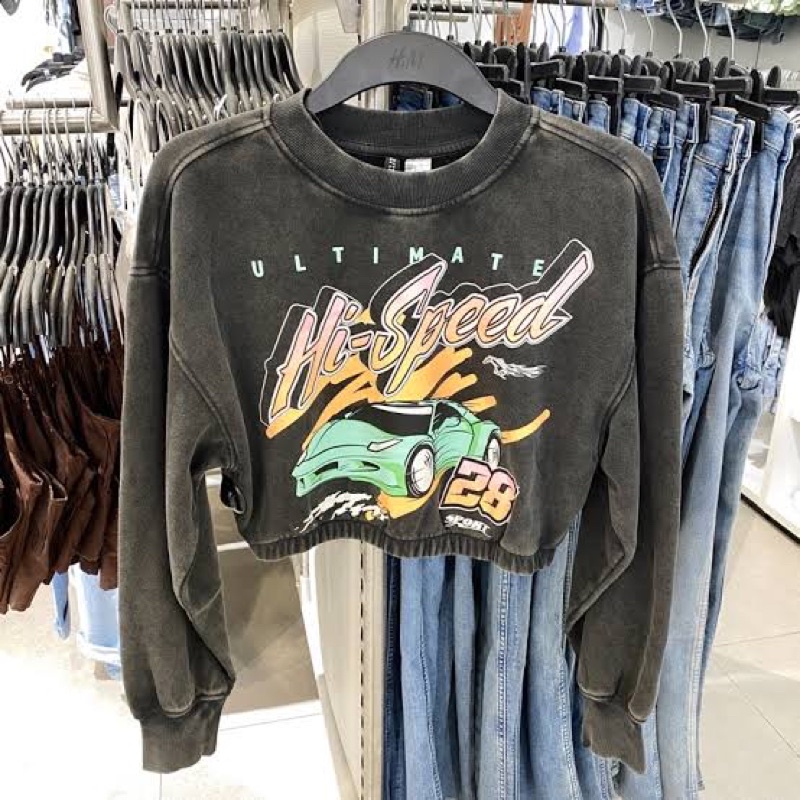 hi speed h&m sweatshirt crop