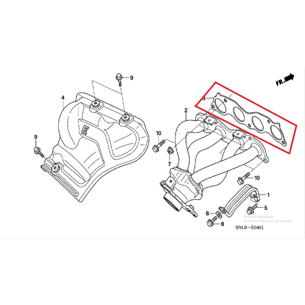 packing paking perpak gasket   exaust ex api manifold knalpot crv rd gen2 re gen3 civic fd fd2 accord cm5 2002 2003 2004 2005 2006 2007 2008 2009 2010 2011 2012