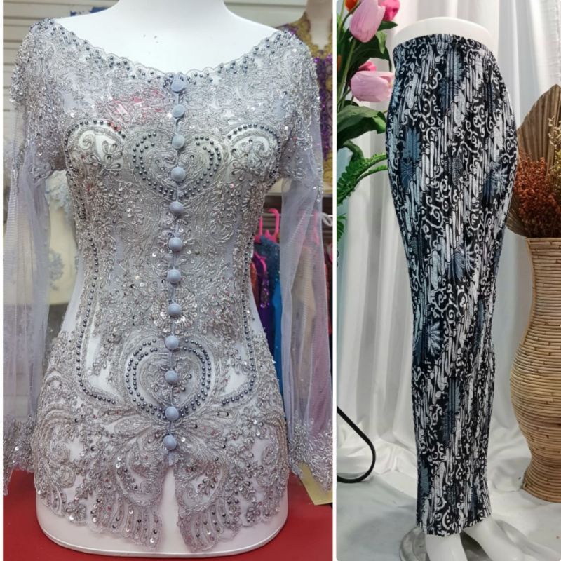 Setelan kebaya payet sabrina//set kebaya akad//kebaya wisuda//kebaya payet modern//kebaya payet