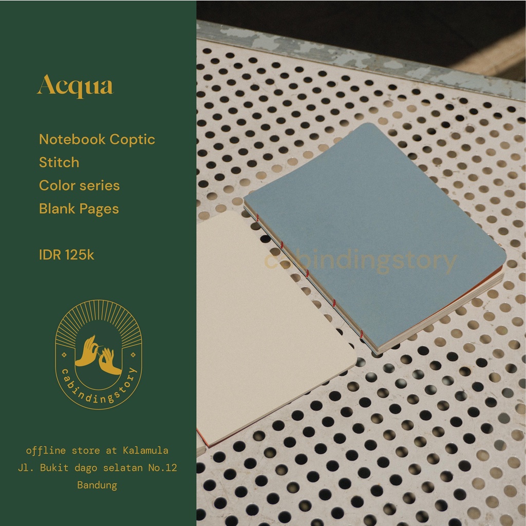 

Notebook Coptic Stitch - Acqua - cabindingstory