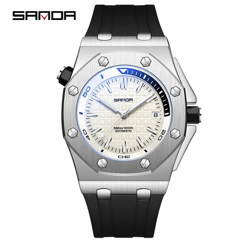 VIRAL SANDA 7032 Jam Tangan Pria Analog Chronograph Tali Silicone Luminous Display