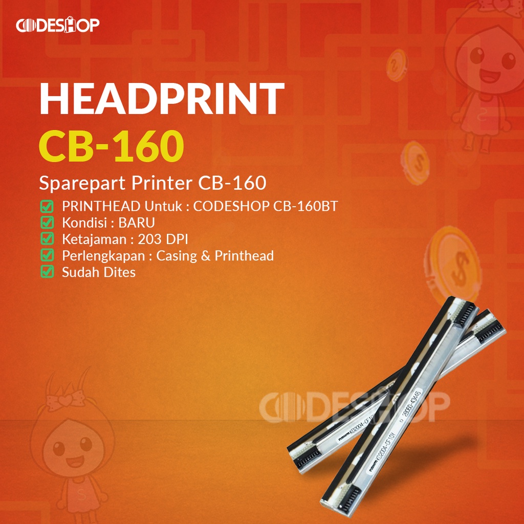 Headprint Sparepart Printer Barcode Codeshop CB-160BT